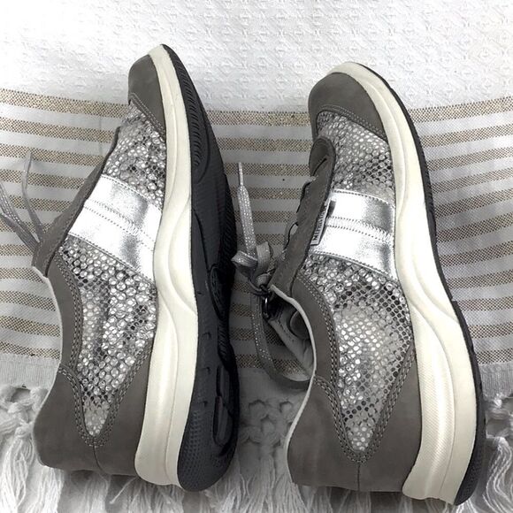 Mephisto Runoff Air Jet System Silver Snakeskin Grey Leather Lace Up Shoes - Picture 12 of 16